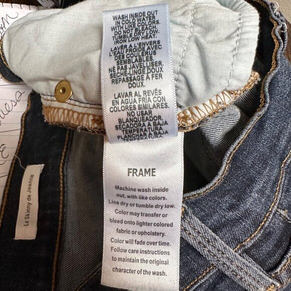 Frame Denim Le Skinny De Jeanne Prince Street Skinny Jeans Distressed Size 28‎ - Picture 11 of 11